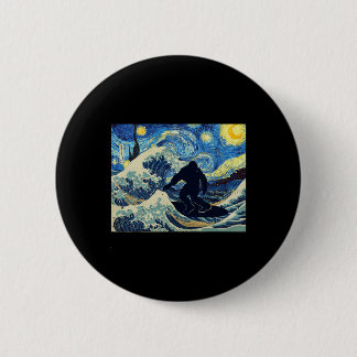 Gestarde Nacht Bigfoot Surft Grote Golf Voor Kanag Ronde Button 5,7 Cm