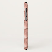 Gesteende Diamant Glanzend Roze Goud Roze Luxe Case-Mate iPhone Case (Achterkant/links)