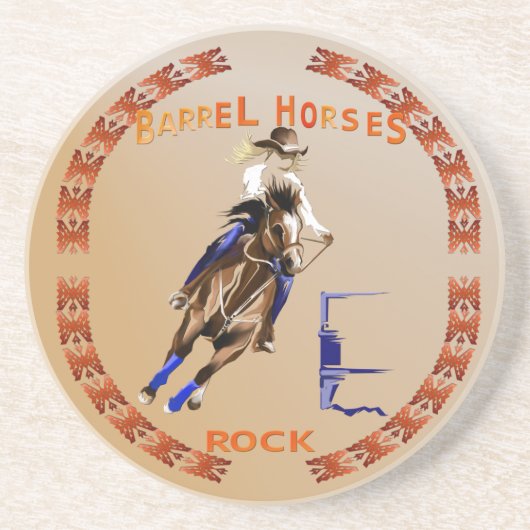 Gesteente Onderzetters van Barrel Horses (Voorkant)