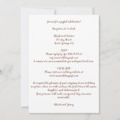 Gestegen bloemenbruiloft kaart (Achterkant)