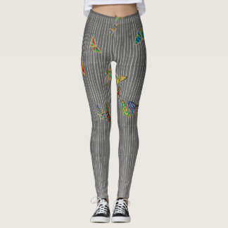 GESTEGEN LEGGINGS MET CHINESE BUTTERFLIES