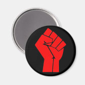 Gestegen rode vuist magneet (Voorkant / Achterkant)