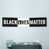 Gestegen vuist zwart en wit zwart leven materie spandoek (Beurs)