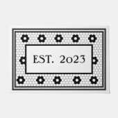 Gesteld 2023 Zwart witteprofiel - Aangepast ontwer Deurmat (Voorkant)
