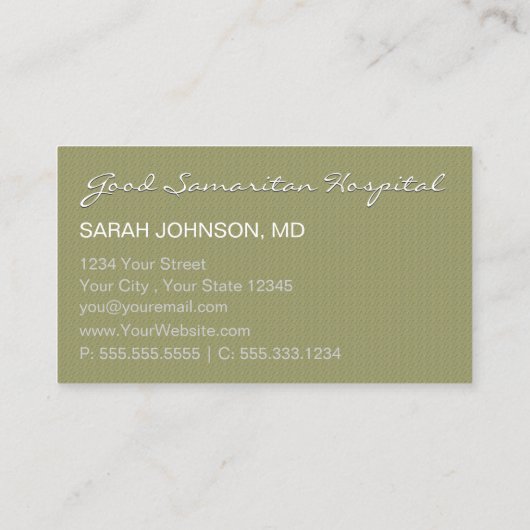 GESTELDE Medische Doctor KIEZEN ACHTERGRONDKLEUR Visitekaartje (Achterkant)