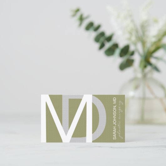 GESTELDE Medische Doctor KIEZEN ACHTERGRONDKLEUR Visitekaartje (Staand voorkant)