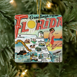 Gestellen uit Florida Keramisch Ornament