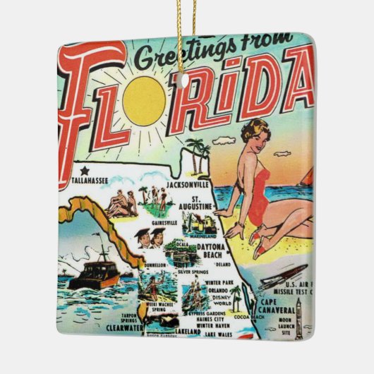 Gestellen uit Florida Keramisch Ornament (Links)