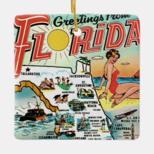 Gestellen uit Florida Keramisch Ornament