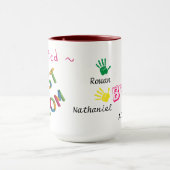 Gestemde beste handdrukkunst voor moeder aanpassen mok (Midden)