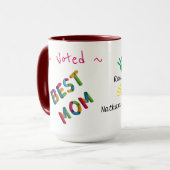 Gestemde beste handdrukkunst voor moeder aanpassen mok (Voorkant links)