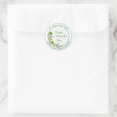 Gestempeld Clover Enveloppenzegel Ronde Sticker (Tas)