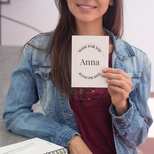 Gestempeld en gecentreerd