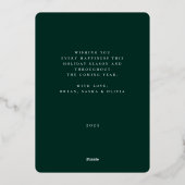 Gestempeld Floral Lijst Foto Folie Feestdagenkaart (Achterkant)