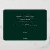 Gestempeld Floral Lijst Foto Folie Feestdagenkaart (Achterkant)