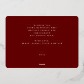 Gestempeld Floral Lijst Foto Folie Feestdagenkaart (Achterkant)