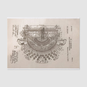 Gestempeld  patent van de typemachine tissuepapier