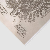 Gestempeld  patent van de typemachine tissuepapier (Detail)