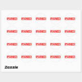 Gestempeld Pwned Ronde Sticker (Vel)