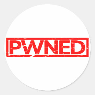 Gestempeld Pwned Ronde Sticker