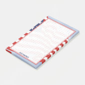 Gestempeld rooster Patriottische Amerikaanse vlag  Post-it® Notes (Schuin)