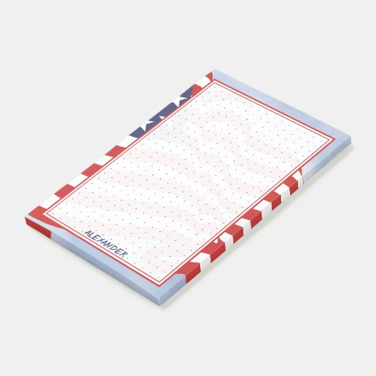 Gestempeld rooster Patriottische Amerikaanse vlag  Post-it® Notes (Schuin)