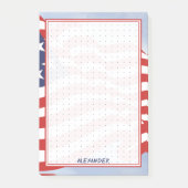 Gestempeld rooster Patriottische Amerikaanse vlag  Post-it® Notes (Voorkant)