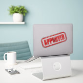 Gestempeld Sticker (Laptop op bureau)
