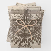 Gestempeld  Typewriter Patent Wrapping Paper (In situ)