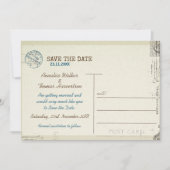 gestempelde briefkaart Wedding Save the date. (Voorkant)