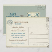  gestempelde briefkaart Wedding Save the date. (Voorkant / Achterkant)