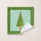 Gestempelde Christmas Pine Forest badkamer handdoe Bad Handdoek (Wasdoekje)