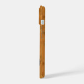 Gestempelde Houten Monogram iPhone 15 Case (Linkerkant)