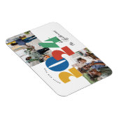 Gestempelde nieuwjaar platte fotokaart magneet (Rechterzijde)