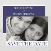 Gestempelde Save the Date Aankondiging (Voorkant / Achterkant)