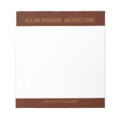 Gestencilde goudprint bruin notitieblok (Voorkant)