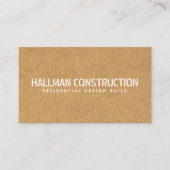 Gestencilde spaanplaatbouwer visitekaartje (Voorkant)
