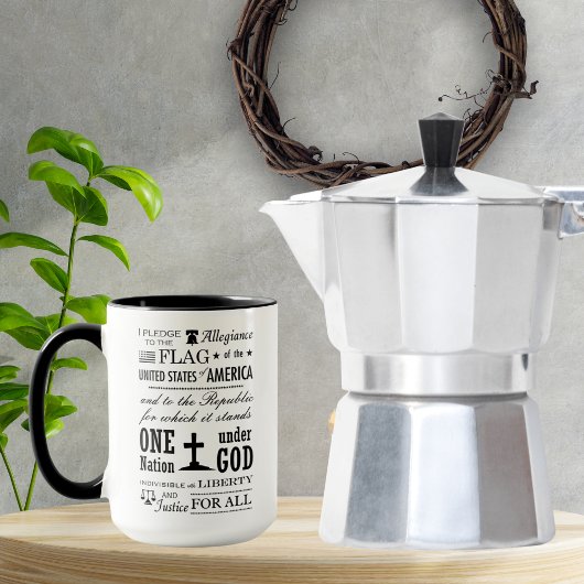 Gestencilde Vintage Belofte van Trouw Koffiemok Mok