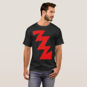 Gestencilde ZigZag - Rood T-shirt (Voorkant volledig)