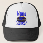 gestenigd trucker pet (Voorkant)