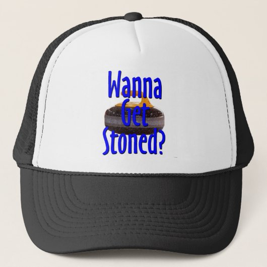 gestenigd trucker pet (Voorkant)