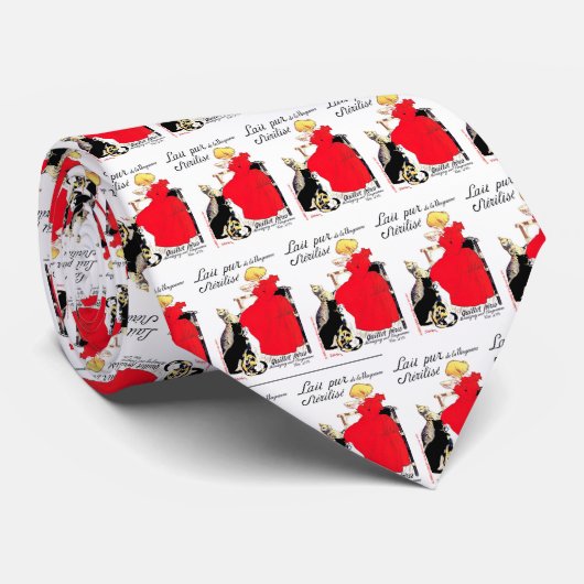 "Gesteriliseerde zuivere melk van de Vingeanne" Stropdas (Opgerold)