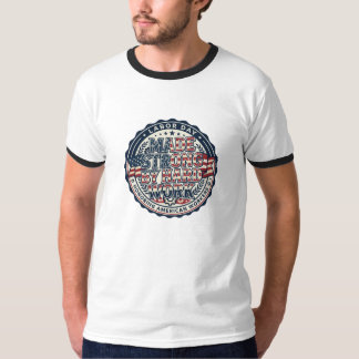 Gesterkt Door Hard Werk Dag van de Arbeid T-shirt