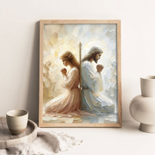 Gesteund door het geloof, Christelijke wandkunst, Poster