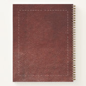 Gesteund Leer-Uitzicht & Herfstblad Notitieboek (Achterkant)