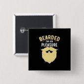 Gesteund voor haar plezier vierkante button 5,1 cm (Voorkant /achterkant)