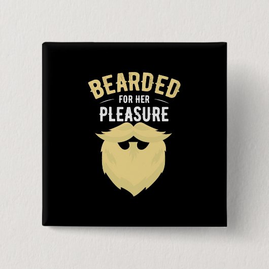 Gesteund voor haar plezier vierkante button 5,1 cm (Voorkant)