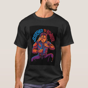 Gesteven om grafisch T-shirt te herschrijven