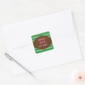 Gesteven PINK voetbal baby shower feest sticker (Envelop)