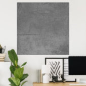 GEStextureerde24 GRAY GRAY CONCRETE TEXTURED ACHTE Poster (Thuiskantoor)